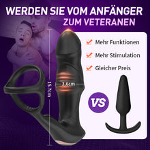 Load image into Gallery viewer, 9 Wackelndes, schwingendes und vibrierendes Prostata-Massagegerät mit Penisring