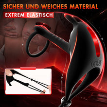 Load image into Gallery viewer, Ring-Vibrator, Sexspielzeug für Paare, Extremer Doppel-Penisring, Hodenring, Sexspielzeug, Silikonring, Kaninchen-Vibrat