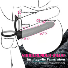 Load image into Gallery viewer, Anal-Analdildo zum Anschnallen für Paare mit vibrierendem Penisring