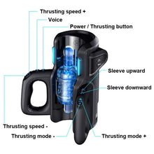 Load image into Gallery viewer, LETEN Masturbator mit 10 stoßenden Hochgeschwindigkeits und Telefonhalter