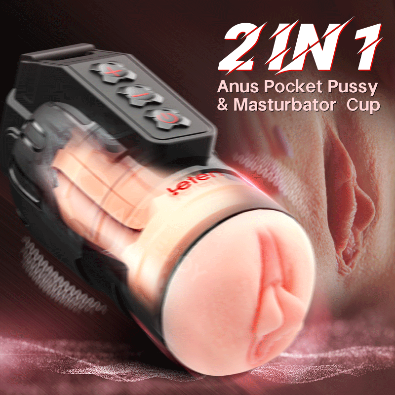 【Stärker und schneller zum Orgasmus】 Leten 10 Vibrationsmasturbator und Pussy Pockets 2-in-1 mit App-Steuerung