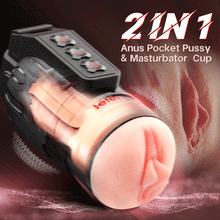 Load image into Gallery viewer, 【Stärker und schneller zum Orgasmus】 Leten 10 Vibrationsmasturbator und Pussy Pockets 2-in-1 mit App-Steuerung