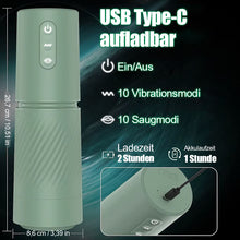 Load image into Gallery viewer, 10 Saug- &amp; 10 Vibrations-Vakuum-Penis-Pumpe Vergrößerungspumpe männlicher Masturbator