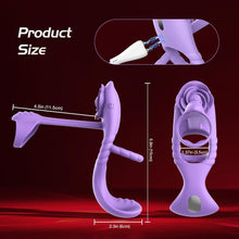 Load image into Gallery viewer, Penisring Vibrator mit 9 Modi Vibration 4 IN 1 Silikon Cockring Vibratoren für Sie Klitoris and G-punkt Verzögerte Ejakulation Erektion Verbessern Stimulation Penis Männer Sexspielzeug