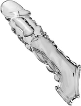 Load image into Gallery viewer, Penishülle mit Vibrator für 9 CM Penisverlängerung,Penis Sleeve erotisches Sexspielzeug für die Männer Penis Hülle Penismanschetten Sex Toyset Herren (Transparent)