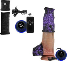 Load image into Gallery viewer, BDSM Elektro Shock Dual Penisring Hodenring Set,Elektrische Stimulation Massager Penis Erektion Enhancer SM Verzögerung Ring Sex Spielzeug für Männ