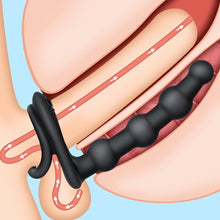 Load image into Gallery viewer, Penisring Anal Vibrator mit Fernbedienung Silikon Cockring Analkugeln 10 Vibrationsmodi Penis Ring Stimulator Anal Dildo Butt Plug Extreme Sexspielzeuge für Männer Frauen und Paare