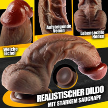 Load image into Gallery viewer, 6cm dicker Realistischer Dildo groß für G-Punkt-Stimulation mit spezieller Kurve 20cm Silikon dildos mit Starkem Saugnapf Penis Analdildo realistische dildos Sexspielzeug für Frauen und Männer