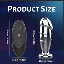 Load image into Gallery viewer, Anal Vibratoren Metall Analplug mit 10 Vibrationsmodi und Fernbedienung Buttplug Dildo Vibratorstarb Prostata Stimulator Vibrator Sexspielzeug für Männer Frauen und Paare
