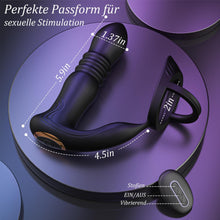 Load image into Gallery viewer, Meeteel Prostata Stimulation Männer mit Penisring, Anal Vibrator mit 3 Schock- und 10 Vibrationsmodi Sex Spielzeug für die Männer Anal Dildo Analplug Analvibratoren Vibratorensets für Paare,Frau