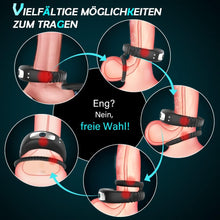 Load image into Gallery viewer, Dual Penisring Vibratoren mit starken Stimulation Dehnbar Cockring aus Silikon Penis Ringe für langes Spiel, Penis stimulator für Sex Männer und Paare