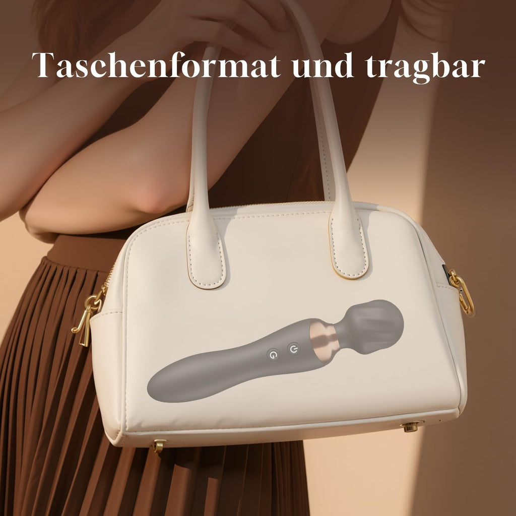 Cacuola Doppelkopf Vibrator, 360° Rotationskopf Vibratorensets für Frauen | Leise Sex Spielzeug für die Frau mit Stabiler Akkulaufzeit, G Punkt & Anal Dildo Sexspielzeug, Massagestab für Frauen Sex