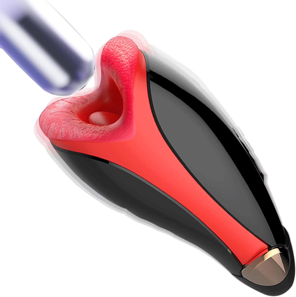 Elektrischer Masturbator Cup 10 Vibration und Heizfunktion mit Zunge lecken Penis Vibratoren Elektrische Masturbatoren Penis Trainer, Männer Eichel Stimulator 3D Realistischer Vagina Pussy