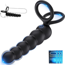 Load image into Gallery viewer, Sex Spielzeug für die Paare Anal Vibrator, Doppel Penetrations Dildo Penies Ring für Sex Sexspielzeug Männer, Penisring Analvibratoren Mann Prostata Stimulation, Paarvibrator für Paare Sex Toys Extrem