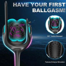Load image into Gallery viewer, Elektrisch Penisring für die Männer Doppelmotor Hoden Analvibratoren 10 Vibrationsmodi Cockring Analplug Vibrator Erotik Massagegerät Paare Fernbedienung Sex Spielzeug