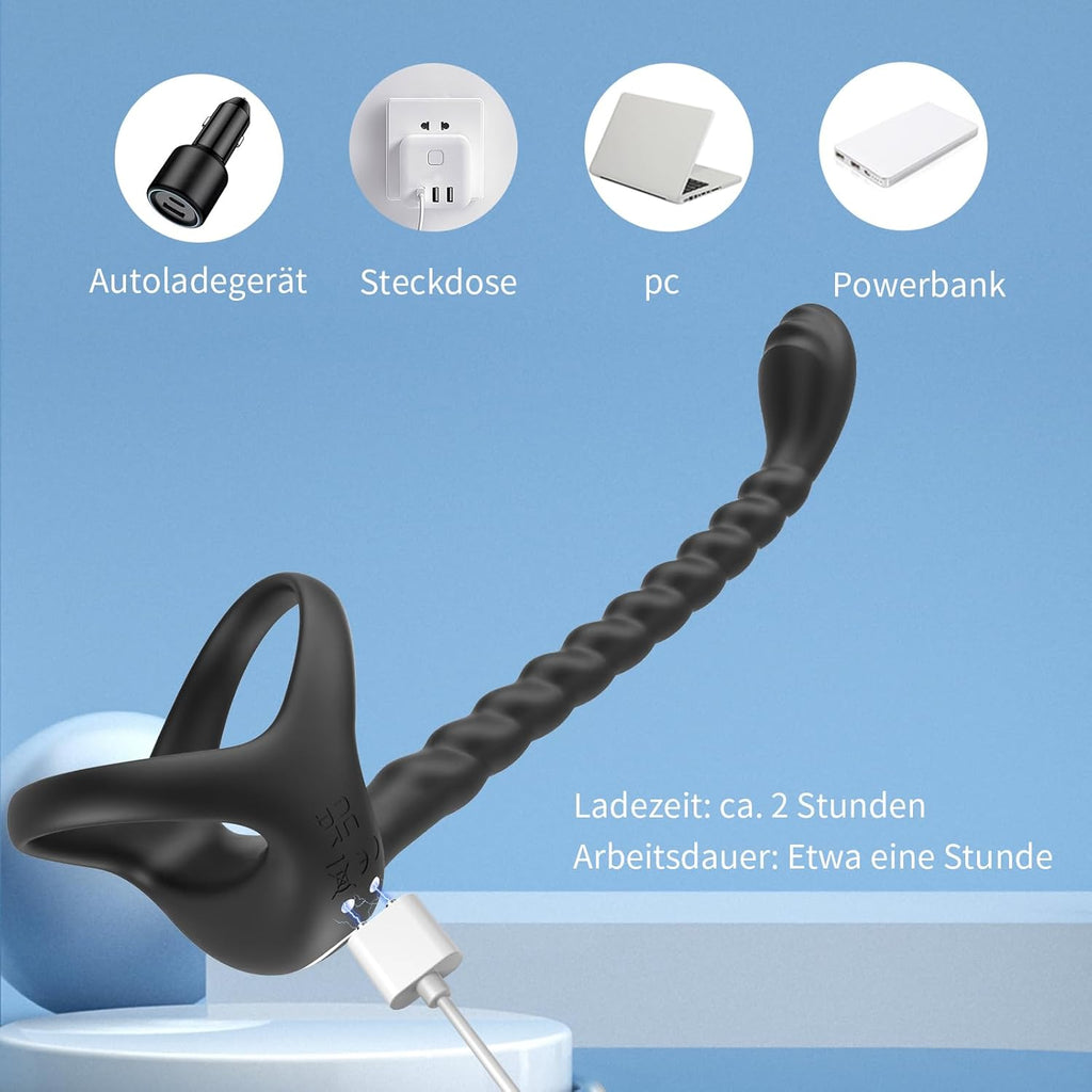 Prostata Stimulation Männer mit Penisring Vibratoren - Cockringe Analvibratoren für Mann mit Fernbedienung, 10 Vibrationsmodi Anal Vibratorstarb Vibration, Sex Spielzeug für Die Männer Paare Extrem