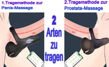 Load image into Gallery viewer, Vibrator Cockringe Extrem Silikon Penisring Vibratoren mit Hoden Vibrierende Cockring für Männer mit 10 Vibrationmodis für Penis Sex Spielzeug für die Männer Stimulation Sex Toy