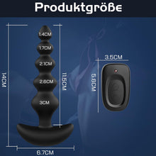 Load image into Gallery viewer, Wakelust Analplug Anfänger Analvibratoren 16 Vibrationsmodus Mit Fernbedienung und 5 Anders Größen Analkugeln, Sexspielzeug Für Paare Frauen Männer Buttplug G-Punkt Prostata Stimulator Massagegerät