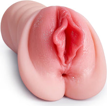 Load image into Gallery viewer, Realistischer Masturbator Taschenmuschi Silikon Masturbieren Sex Spielzeug mit 5D Klitoris Doppelkanal Masturbator Groß für Mann 2 in 1 Sexspielzeug für die Männer solo