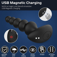 Load image into Gallery viewer, Wakelust Analplug Anfänger Analvibratoren 16 Vibrationsmodus Mit Fernbedienung und 5 Anders Größen Analkugeln, Sexspielzeug Für Paare Frauen Männer Buttplug G-Punkt Prostata Stimulator Massagegerät