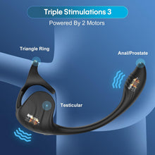 Load image into Gallery viewer, 4 in 1 Analvibrator mit APP Fernbedienung und Drahtlose Fernbedienung 9 Vibrationsmodi und 6 Unterhaltungsmodi Analplug Doppelter Penisring Analplug-Massage Hodenmassage geeignet für Paare