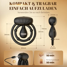 Load image into Gallery viewer, Penisring Vibrator mit 360° Verstellbar Klitorisstimulation, Verzögerter Doppel Penis Ring Sex Spielzeug für die Paare Männer Frau, Penisringe Erotisches Sexspielzeug für Paare Extrem Sex Toys