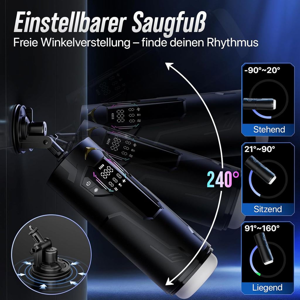 Masturbieren für Männer Handfrei, Masturbator 7 Teleskop 7 Saugen 7 Vibration Taschenmuschi, Sex Spielzeug für die Männer Solo KI Masturbatoren, Vibratorensets Ein-Klick Max Penis Pump Sex Toys Set