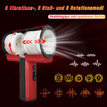 Load image into Gallery viewer, Masturbieren für Männer Elektrisch, Doppelhülle mit Stoß Rotation Vibration Sex Spielzeug für die Männer, Blowjob Taschenmuschi Sexmaschine Masturbator Realistisch