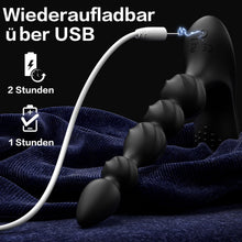 Load image into Gallery viewer, Analvibrator Analplug Vibratoren, Silikon Analkugeln mit 10 Vibrationmodi Buttplug Prostata Stimulator Sexspielzeug für Männer, Frauen, Paare