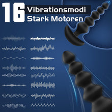Load image into Gallery viewer, Wakelust Analplug Anfänger Analvibratoren 16 Vibrationsmodus Mit Fernbedienung und 5 Anders Größen Analkugeln, Sexspielzeug Für Paare Frauen Männer Buttplug G-Punkt Prostata Stimulator Massagegerät