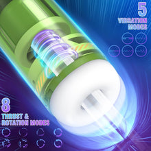 Load image into Gallery viewer, Elektrischer Masturbator Cup mit 8 Rotierende Teleskopfunktion 5 Vibrationfunktion, Sex Spielzeug für die Männer, Vibratorensets Masturbieren für Männer, Sex Toys Taschenmuschi Penis Masturbatoren
