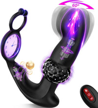 Load image into Gallery viewer, Upgraded Analvibratoren für Mann Prostata Stimulation Männer mit Dual Penisring, Diamantartiger Analplug für Männer Vibratorensets Sex Spielzeug, 30°Aufwärtsdesign Anal Vibrator mit 7 Modi &amp; RC