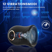 Load image into Gallery viewer, Elektrische Masturbator Cup mit 12 Vibrationsmodi – Taschenmuschi für Männer, Wasserdichter Masturbator mit Spiralstruktur, Vibratorensets Sexspielzeug für Männer Solo &amp; Paare