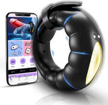 Load image into Gallery viewer, Penisring Vibrator Sex Spielzeug für die Männer Extrem -Cockring Penis Ring Sex Spielzeug für die Paare mit Einstellbare Größe,APP Fernbedienung Vibratorensets für Paare mit 10 Vibrations Penisringe.