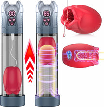 Load image into Gallery viewer, Penispumpen Sex Spielzeug für Die Männer Masturbator - Masturbieren für Männer Elektrische Penies Pump mit Rose Vibrator, Penies.verlängerung Pension Pump Penisvergrößerung Penis Extender Vakuumpumpe