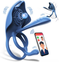 Load image into Gallery viewer, Penisring Vibrator mit App, Sex spielzeug für Paare extrem sex, Penisringe Erotik Sex Spielzeug für die Männer, Cockring für Klitoris Penis, Erotisches Pleasure Ring mit 5 Vibrationsmodi Sex Toys