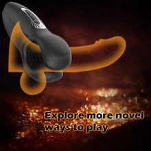 Load image into Gallery viewer, Zusammendrückbarer männlicher Masturbator-Penis-Vibrator-Trainer mit 10 Vibrationen 10 Beißmodi Silikon-Penismassagegerät Stroker, männlicher Vibrator verlängert die Ausdauer Sex Spielzeug