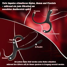Load image into Gallery viewer, Analplug Prostata Hoden Stimulation Männer mit Penisring Klitorisstimulator, Anal Butt Plug Dildo Sex Spielzeug für die Männer Paare Frauen, Penis Ring Vibrator App, Cockring Sexspielzeug Vibration
