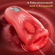 Load image into Gallery viewer, Masturbieren Sex Spielzeug für die Männer - Handfrei Masturbator Cup Mann Blowjob Taschenmuschi, APP Steuerung Silikon Sexspielzeug Elektrisch mit 9 Zungenvibrations- &amp; 3 Saugmodi,Men Solo Vagina Toy
