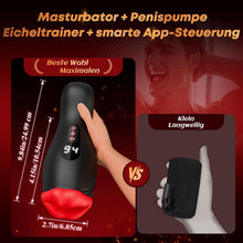 Load image into Gallery viewer, Masturbieren für Männer Dual-End Beads Stimulation 9 Vibration, Sex Spielzeug für die Männer Masturbator Penis Vibrator 4 Wellensaugen, Sex Toyset für Man mit Manuelles Trainer App Control Contitop
