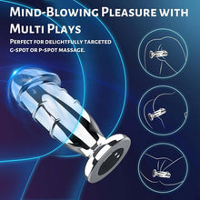 Load image into Gallery viewer, Anal Vibratoren Metall Analplug mit 10 Vibrationsmodi und Fernbedienung Buttplug Dildo Vibratorstarb Prostata Stimulator Vibrator Sexspielzeug für Männer Frauen und Paare
