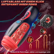 Load image into Gallery viewer, Elektrische Masturbator mit Telefonhalter, Mundförmig Masturbieren für Männer Blowjob mit 9 Saugmodi 9 Vibration, 3D Realistisch Vagina Heizung Sex Spielzeug für die Männer LCD Display, APP-Steuerung