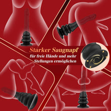 Load image into Gallery viewer, Wriggelnder Vibrator, realistischer Dildo, vibrierender Analplug, mit 9 Modi für Wellen und Vibration, G-Punkt und Prostata-Stimulator, mit Fernbedienung und Saugnapf, Unisex-Sexspielzeug