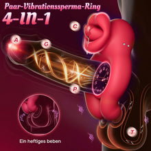 Load image into Gallery viewer, Penisring Sex spielzeug für Paare extrem sex, Erotik Zunge Cockring Sex Spielzeug für die Männer Extrem mit 10 Vibrationsmodi, Dual Penisringe Massagegerät Erotisches Sexspielzeug für Klitoris