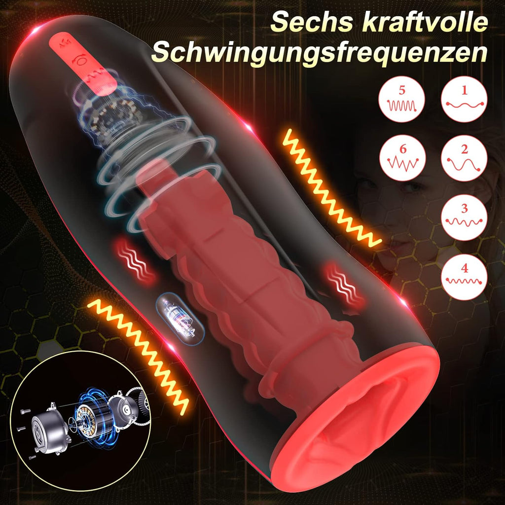 Elektrischer Masturbator Cup,Masturbieren für Männer mit 3 Swing-Muster 6 Vibrationsmodi Sex Spielzeug für die Männer Heizfunktion Taschenmuschi Vibrator Sex Toys Penis Masturbatoren