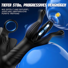 Load image into Gallery viewer, Soulour Analvibratoren für Mann Prostata Stimulation Männer, 4 IN 1 Expansions- und Schubmodi Analplug mit Penisring &amp; Hodenvibration, Sex Spielzeug für die Männer Anal Plug Vibrator mit 9x9 Modi Reif