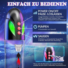 Load image into Gallery viewer, Penis Pumpe Sex Spielzeug für die Männer - Penispumpe für Penisvergrößerung mit 4 Saugenmodi &amp; 4 Druckmodi