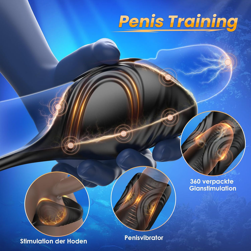 Analvibratoren Prostata Stimulation Männer, Sitzen und Reiten Anal Plug Sex Spielzeug für die Männer mit 9+9 Vibrationsmodi, Doppelmotoren Vibratorensets Analplug für Männer Analkugeln, App-Steuerung
