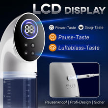 Load image into Gallery viewer, Penispumpe für Penisvergrößerung mit 6 Saugstufen, LCD-Display elektrische Penis Pumpe Vakuumpumpe Sex Spielzeug für Männer zum masturbieren für Männer mit Taschenmuschi Masturbator Penisring