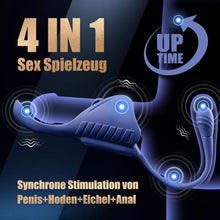 Load image into Gallery viewer, Elektrischer Masturbator Penistrainer Vibrator, Masturbieren für Männer mit 9 Vibration, 4IN 1 Sexspielzeug Penis Eichel Hodensack AnalVibrator Prostata Stimulator Masturbatoren Sex Spielzeug für Männ